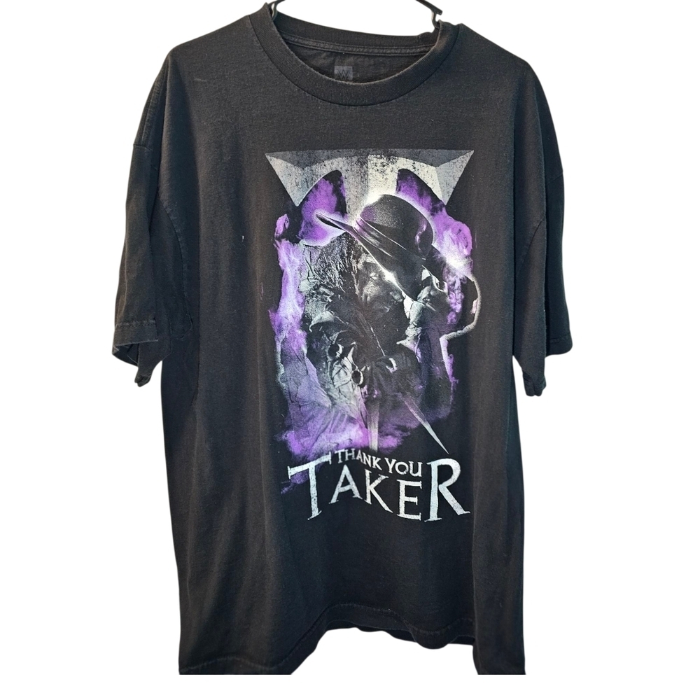 WWE Undertaker Black and Purple Short Sleeve Tee - Thank You Taker XL